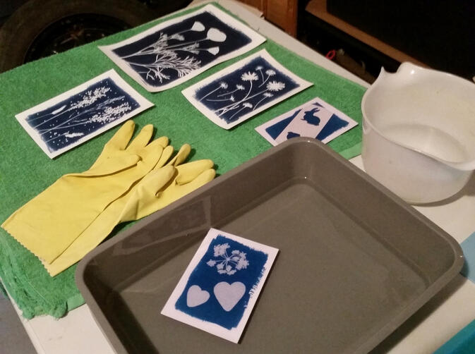 In my studio... a corner of my garage!